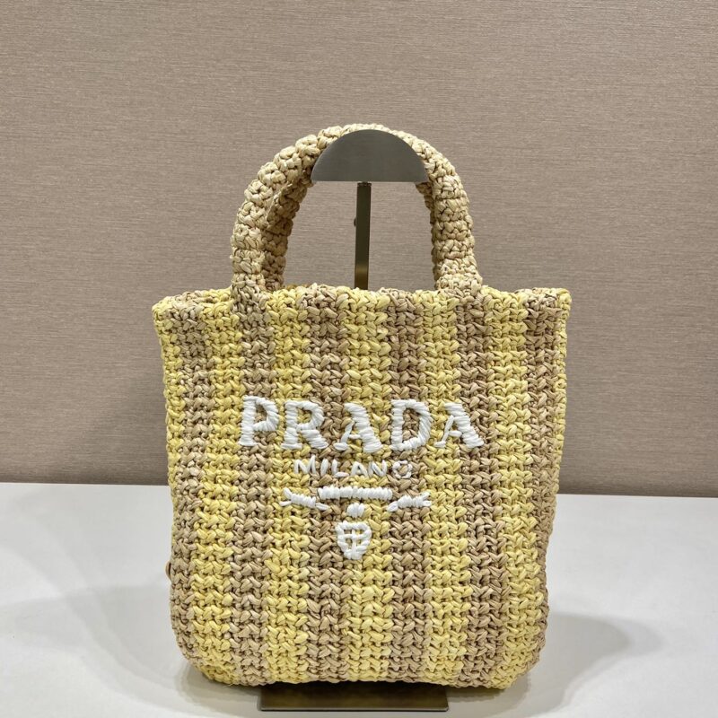 PRADA普拉达纤维托特包1BG422