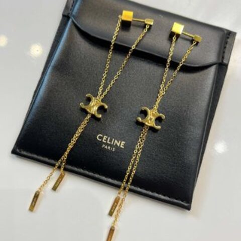 Celine赛琳凯旋门流苏项链 耳钉耳环
