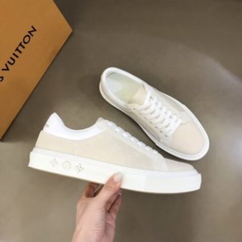 LV/路易威登   原版印花帆布新款男士帆布休闲运动鞋