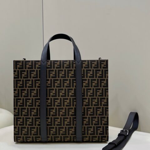 FENDI芬迪中性款FF老花托特包8571