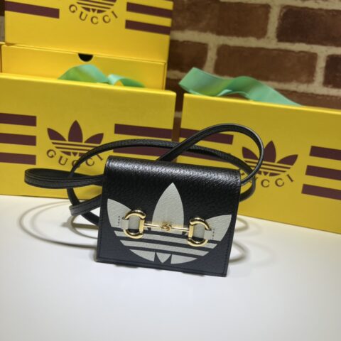 adidas x Gucci联名系列饰马衔扣卡片夹702248