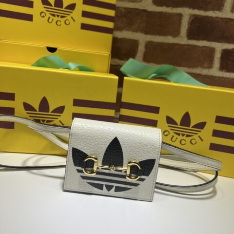 adidas x Gucci联名系列饰马衔扣卡片夹702248