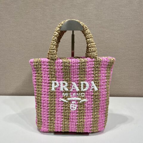 PRADA普拉达纤维托特包1BG422
