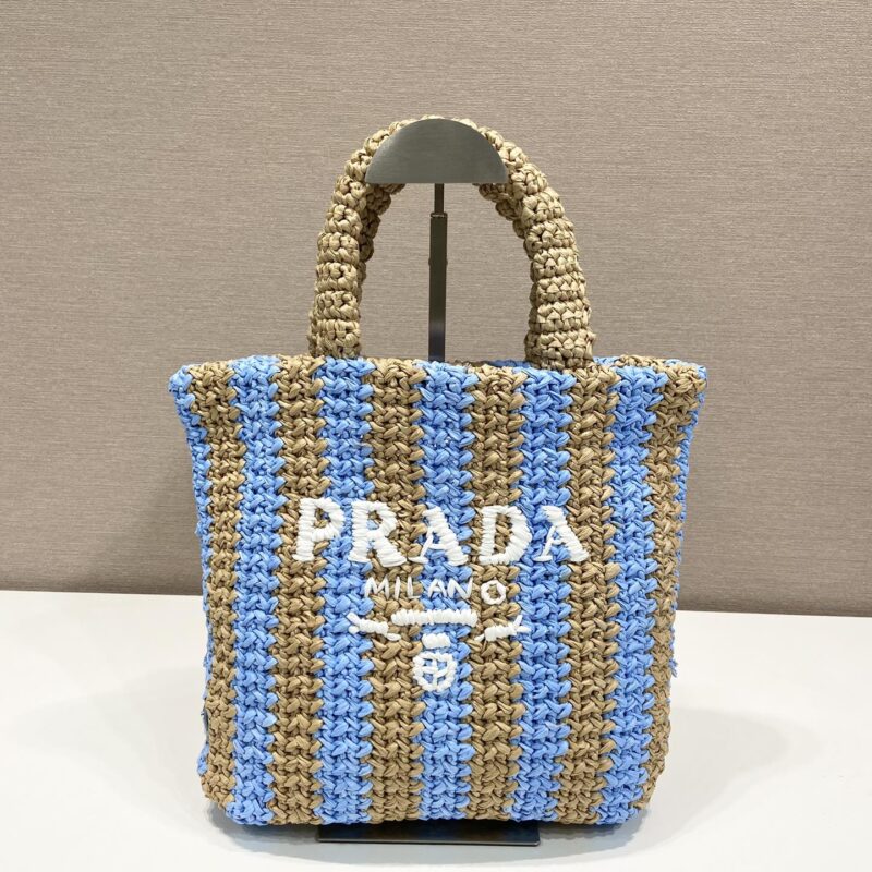 PRADA普拉达纤维托特包1BG422