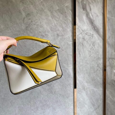 LOEWE罗意威 Mini Puzzle bag几何包 0338拼色18CM