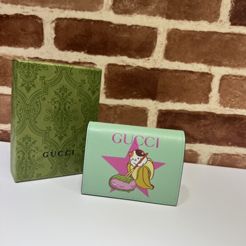 Gucci和星星Bananya印花卡片夹701009
