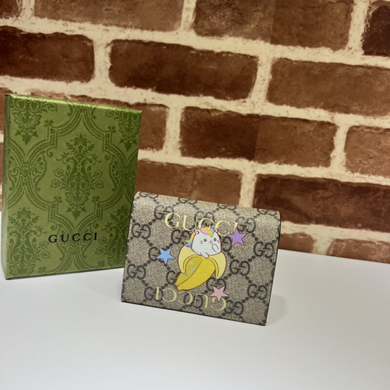 GUCCI古驰彩虹和星星Bananya印花卡片夹701009