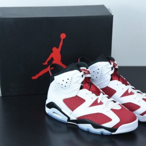 Air Jordan 6 AJ6 2021年复刻 高帮篮球鞋 胭脂白红 货号CT8529-106