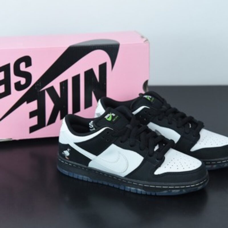 Nk Dunk Low x x Staple 联名 SB 低帮滑板鞋 黑白鸽子  货号：BV1310-013