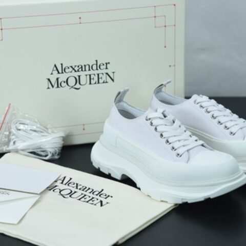 Alexander McQueen/亚历山大麦昆松糕鞋厚底增高帆布鞋Y07H5