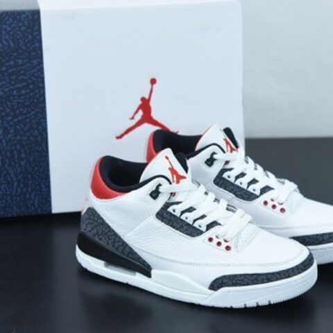Air Jordan 3 SE DNM“Fire Red”AJ3 乔3火焰红 牛仔拼色运动鞋中帮篮球鞋