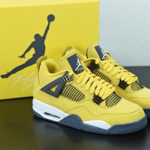 Air Jordan 4“ Lightning“ AJ4 乔4复刻白黄电母 头层篮球鞋 货号：CT8527-700 尺码：40-47.5编码：ATI1J