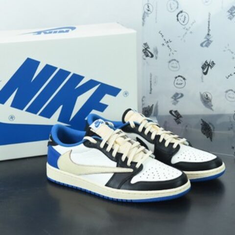 T02C6 纯原Air Jordan 1 AJ1 Low 乔丹1代 AJ1低帮 倒勾 篮球鞋/藤原浩 倒钩 货号:DM7866 140