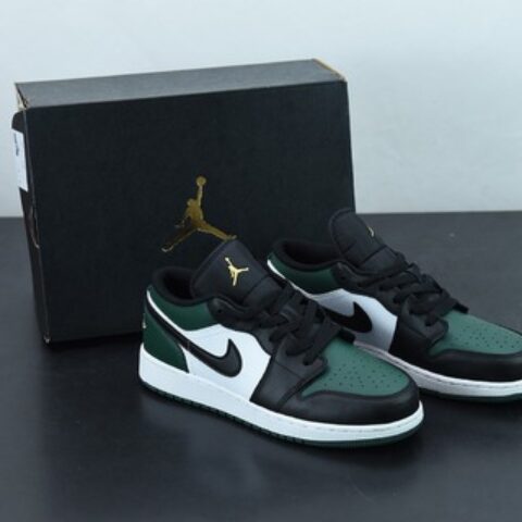 Air Jordan 1 Low 黑绿脚趾 AJ1乔1低帮文化篮球鞋 货号：553558-371