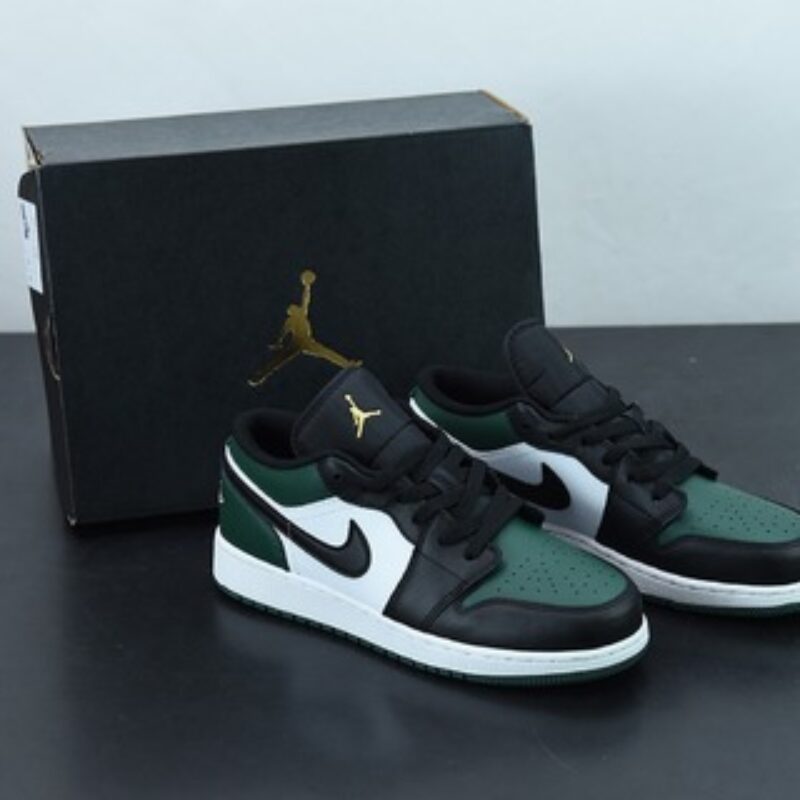 Air Jordan 1 Low 黑绿脚趾 AJ1乔1低帮文化篮球鞋 货号：553558-371