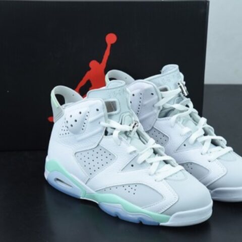 H00G6 Air Jordan 6 “Mint Foam” AJ6 纯原 白薄荷绿色 清新简约 篮球鞋   货号:  DQ4914 103