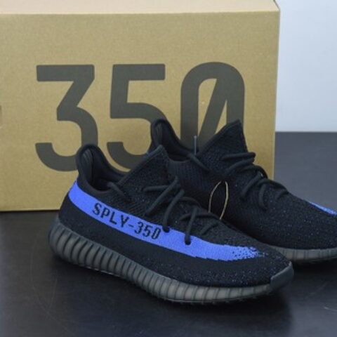 Yeezy Boost 350 V2"Dazzling Blue" 黑蓝 椰子运动跑鞋 官方货号：GY7164
