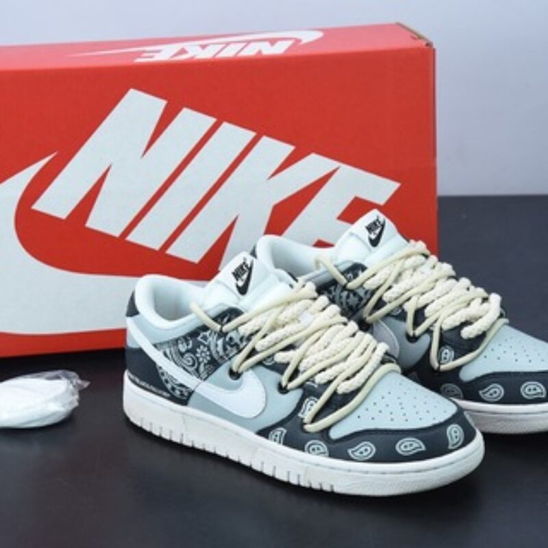 0H3G5 纯原版本 Nk Dunk Low "Retro" Vibe风做旧 解构鞋带 烟灰色 SB低帮运动休闲板鞋 DD1503-109