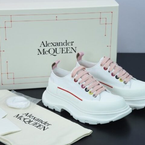 Alexander McQueen/亚历山大麦昆松糕鞋厚底增高帆布鞋Y07H5