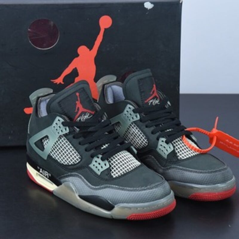 H05N3  Off-white x Air Jordan 4 AJ4乔4 OW联名 AJ4乔4 文化篮球鞋 CV9388-001