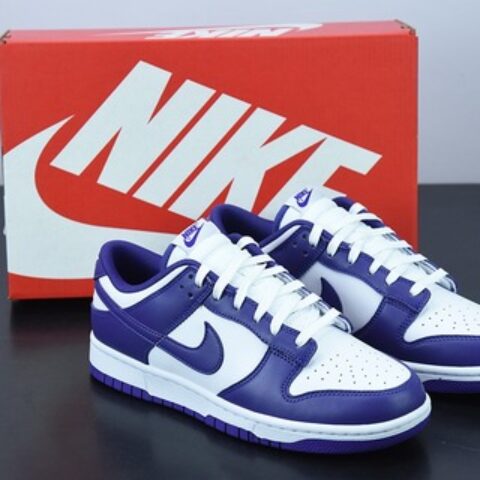M00B5 纯原版本 NK Dunk Low " Court Purple" 白紫 低帮运动休闲板鞋 货号：DD1391-104