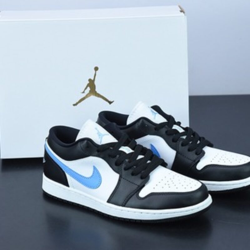 Air Jordan 1 University Blue AJ1low 低帮黑白蓝篮球鞋货号：DC0774-041