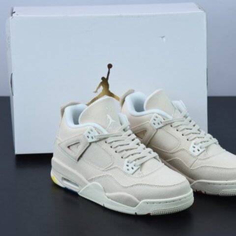 H03G5 纯原版本  Nk Air Jordan 4 Retro"Canvas" AJ4代复古休闲运动文化篮球鞋 货号：DQ4909-100