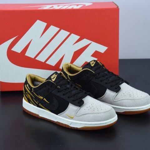 H03G5 纯原版本 Nk SB Dunk Low CNY 虎年黑黄虎纹 SB扣篮系列复古低帮板鞋 货号：DQ5351-001
