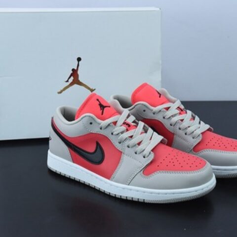Air Jordan 1 AJ1 灰粉红防 红外线 低帮男女休闲球鞋 货号：DC0774-060