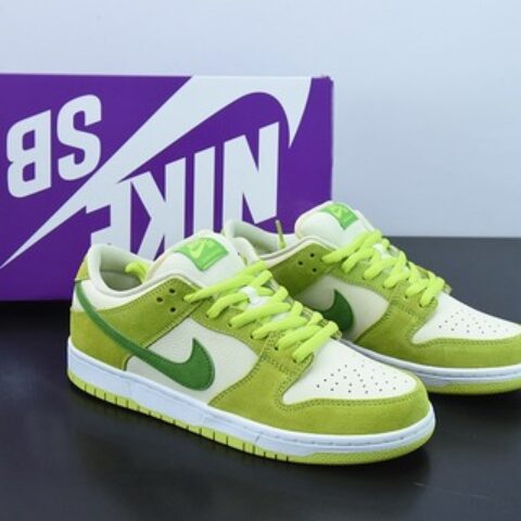 M00M5 纯原版本 Nk SB   Dunk Low 苹果绿 复古低帮休闲运动滑板板鞋 货号：DM0807-300