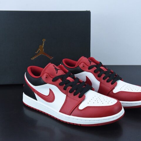 B09F3 AIR JORDAN 1 Low AJ1 红白黑 复古 篮球鞋 货号：553558-163