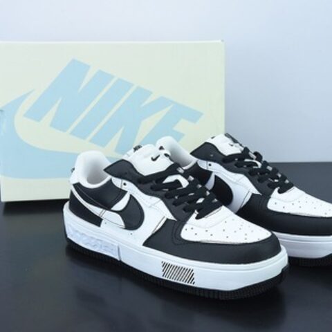 Nike Wmns Air Force 1 Fontanka"Black/White/Grey"空军一号 皮革黑白深灰”低帮运动鞋 货号CW6688-611