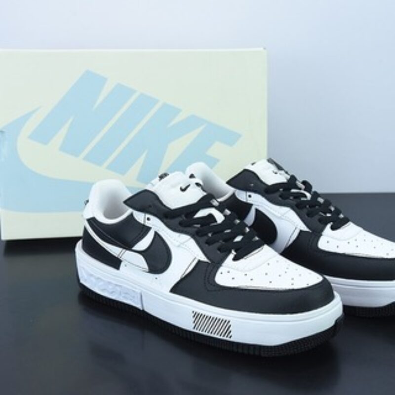 Nike Wmns Air Force 1 Fontanka"Black/White/Grey"空军一号 皮革黑白深灰”低帮运动鞋 货号CW6688-611