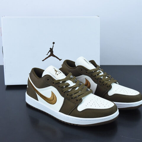 NK Air Jordan 1 Low "Mocha Toe" AJ1 乔1 摩卡 刺绣 低帮文化休闲运动板鞋  货号：DV0426-301