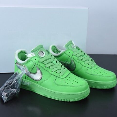 OFF-WHITE X NK Air Force 1 " Green " OW联名空军一号低帮 绿色博物馆 货号：DX1419-300