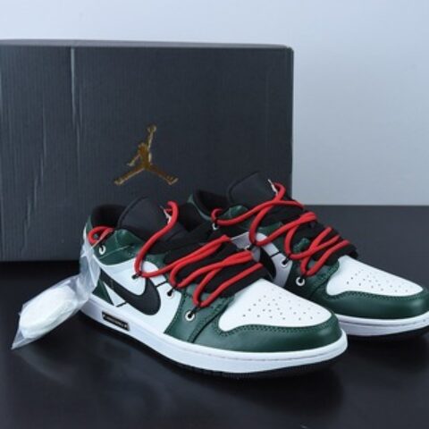 Air Jordan 1 Low 抽绳 白绿 AJ1乔1低帮休闲板鞋 货号：553558 062 尺码35.5-47