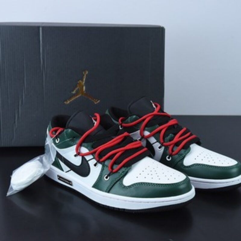 Air Jordan 1 Low 抽绳 白绿 AJ1乔1低帮休闲板鞋 货号：553558 062 尺码35.5-47