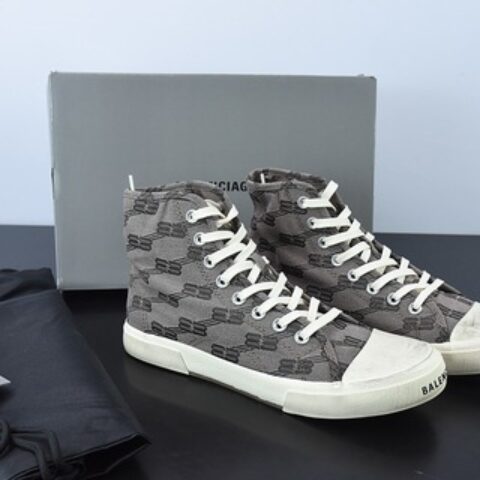 Balenciaga Vulc Destr 巴黎世家复古做旧高帮帆布鞋纯原出货 货号：688752W1RH50216