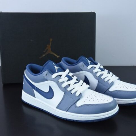 Air Jordan 1 Low AJ1 乔1海军蓝 低帮文化休闲运动板鞋货号：553558-414