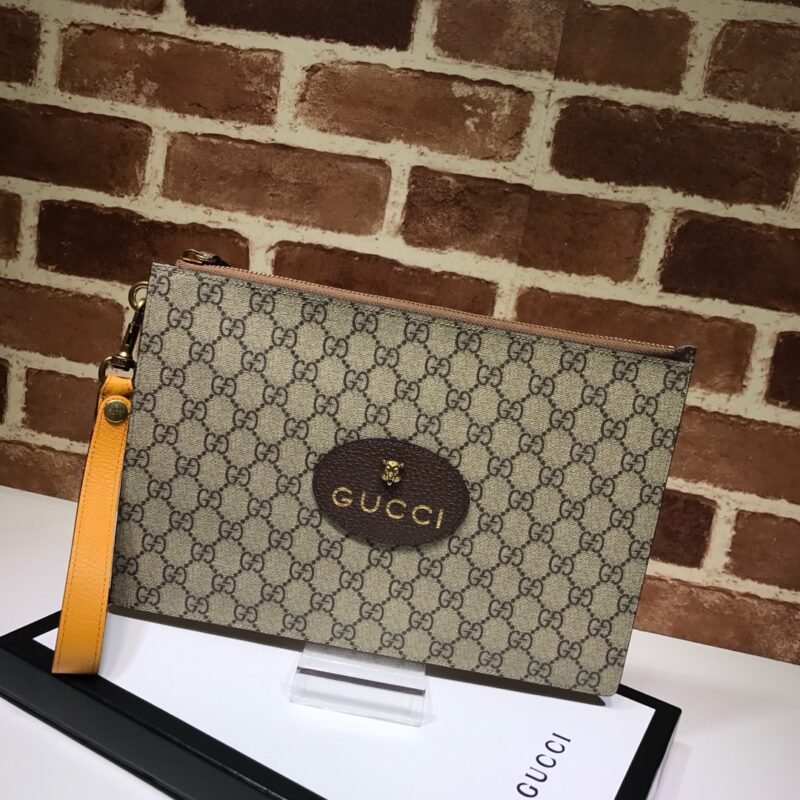 GUCCI古驰Neo Vintage GG Supreme帆布手拿包473956