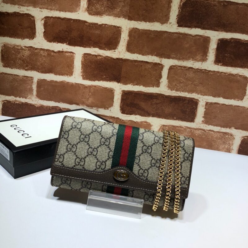 GUCCI古驰Ophidia系列GG金属链钱包546592