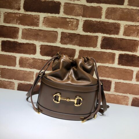 GUCCI古驰马衔扣1955系列水桶包602118