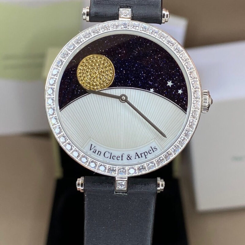 定制版 Van Cleef & 梵克雅宝“TF出品” 正品字面蓝沙宝石代替宇宙星空腕表