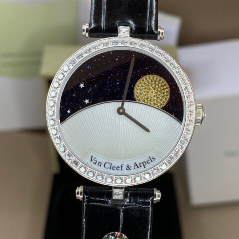 定制版 Van Cleef & 梵克雅宝“TF出品” 正品字面蓝沙宝石代替宇宙星空腕表