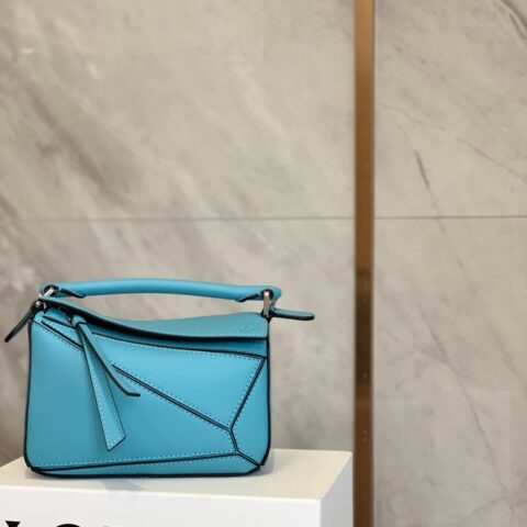 LOEWE罗意威 Mini Puzzle bag几何包 0338河蓝18CM