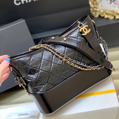 CHANEL Gabrielle hobo bag 中号流浪包 AS1521黑色