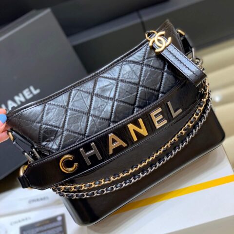 CHANEL Gabrielle hobo bag 中号流浪包 AS1582黑色