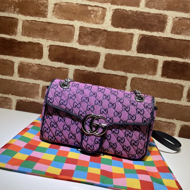 GUCCI古驰GG Multicolor系列GG Marmont小号肩背包443497