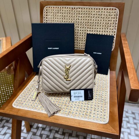 YSL LOU 23CM BAG 520534杏色/金扣