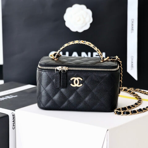 CHANEL 2022cc 春夏系列手柄长盒子 AP2805黑色